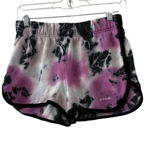 PINK Victoria's Secret Tie-Dye Shorts - Pink and Black